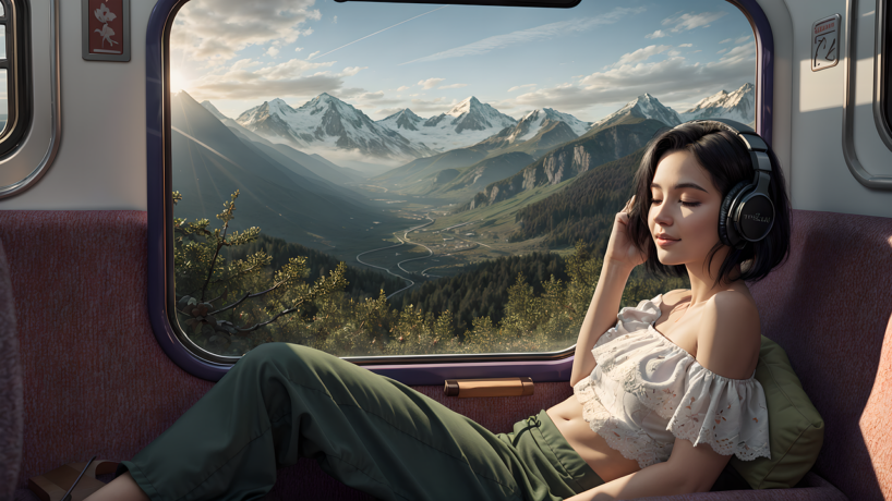 Voyage en train relaxant
